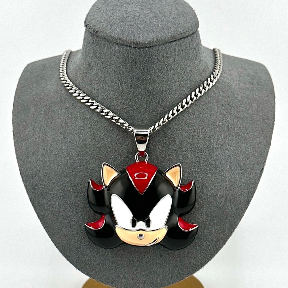 Stainless Steel Sonic's Shadow The Hedgehog Necklace